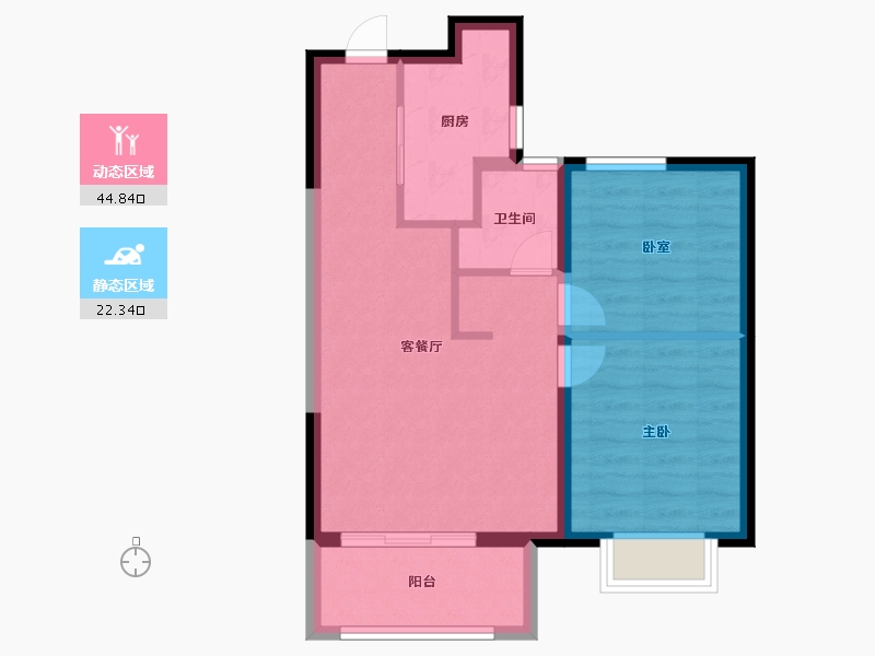 天津-天津市-天津新鸥鹏教育城-60.00-户型库-动静分区