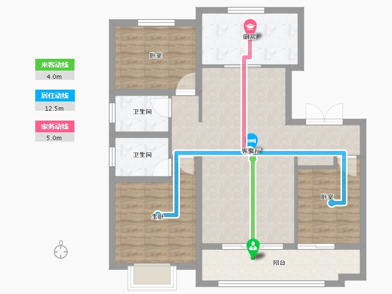 山东省-泰安市-晟地·御山壹品-84.34-户型库-动静线