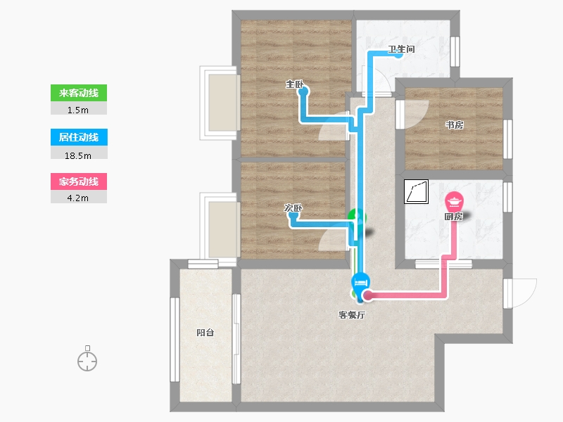 安徽省-合肥市-斌峰当代府-65.00-户型库-动静线