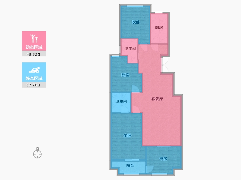 浙江省-金华市-苏溪-98.51-户型库-动静分区