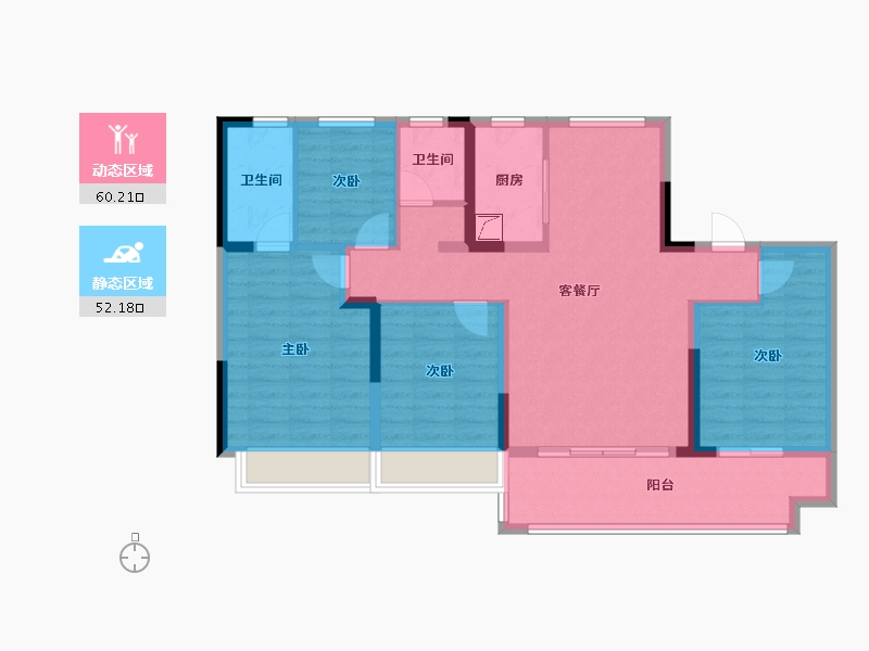 山东省-菏泽市-翡翠壹品-116.00-户型库-动静分区