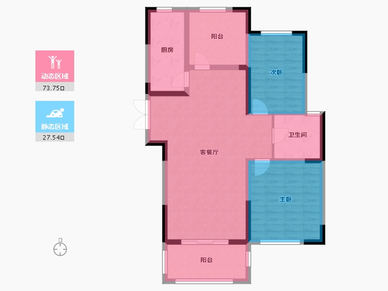 江西省-吉安市-东方赛纳-91.00-户型库-动静分区