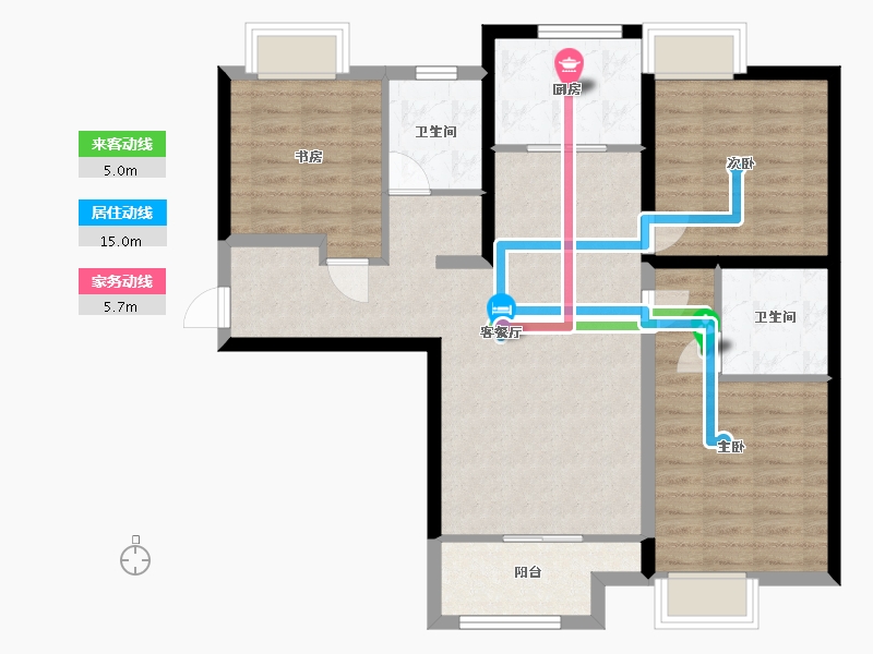 河南省-郑州市-建业春天里二期-89.23-户型库-动静线