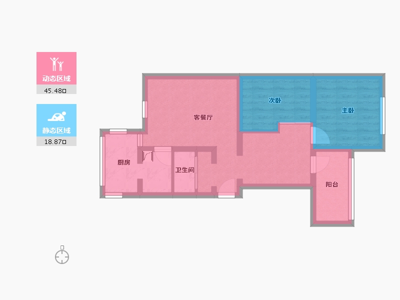 北京-北京市-南宫-60.00-户型库-动静分区