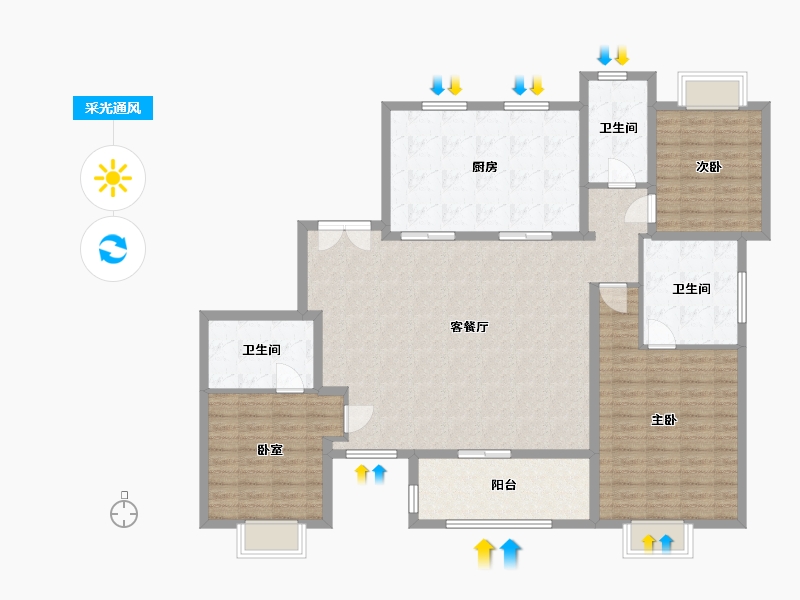 上海-上海市-仁恒海上源176-140.00-户型库-采光通风