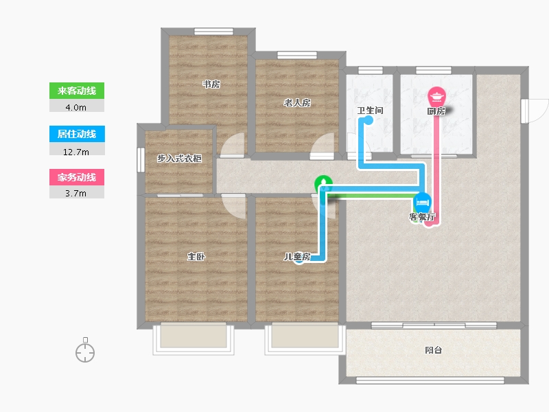 河南省-濮阳市-建业世和府-135.50-户型库-动静线