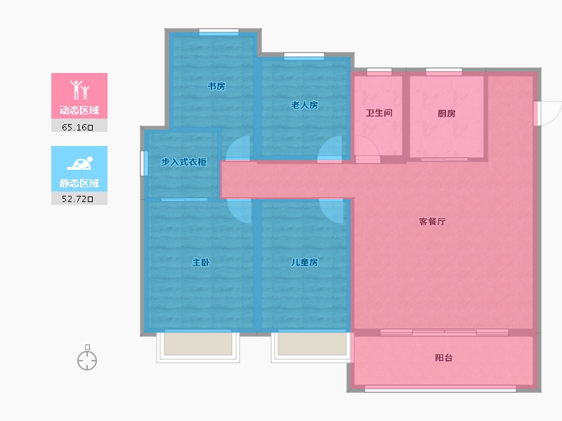 河南省-濮阳市-建业世和府-135.50-户型库-动静分区