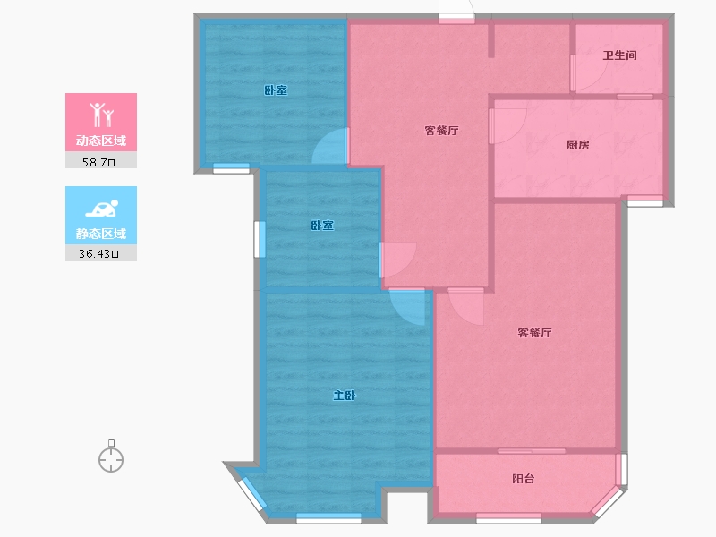 河南省-郑州市-世纪家苑-95.00-户型库-动静分区