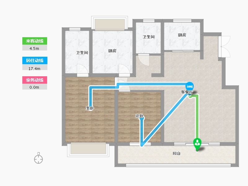 江苏省-无锡市-蓝城桃李春风-108.00-户型库-动静线