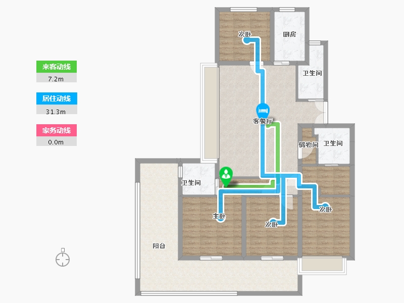 浙江省-丽水市-未来社区-128.00-户型库-动静线