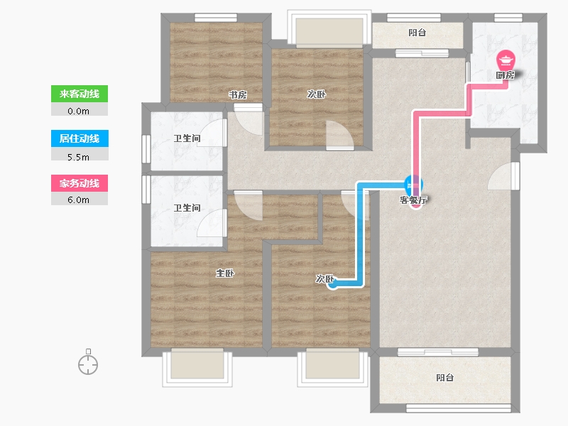 湖南省-长沙市-阳光城翡丽云邸-91.01-户型库-动静线