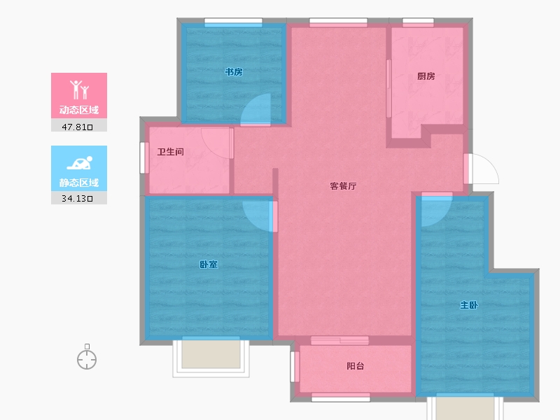 天津-天津市-新城悦隽学府-72.88-户型库-动静分区