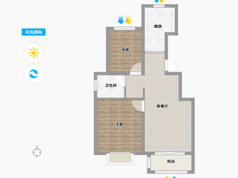 天津-天津市-新城悦隽学府-67.20-户型库-采光通风