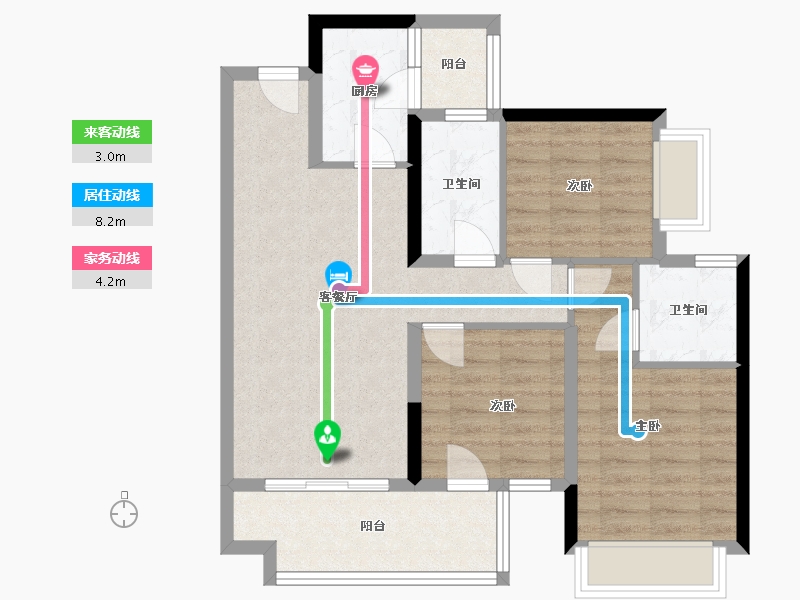 四川省-成都市-翡翠湾-书苑-77.00-户型库-动静线