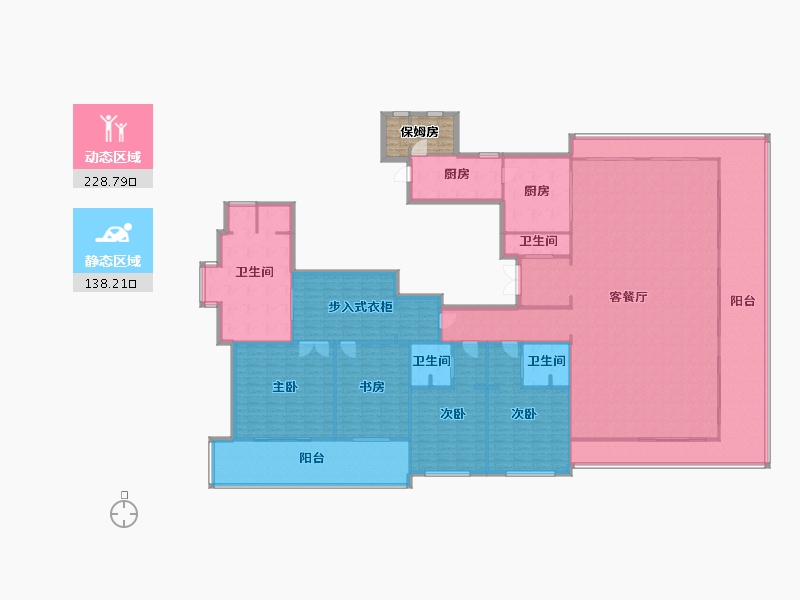 浙江省-杭州市-昆仑公馆-342.80-户型库-动静分区