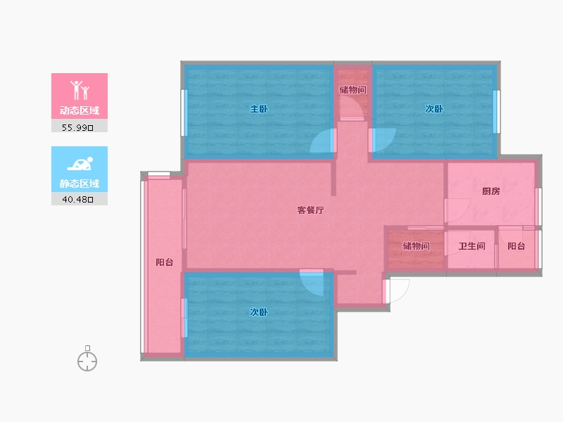 四川省-成都市-锦城苑-119.00-户型库-动静分区