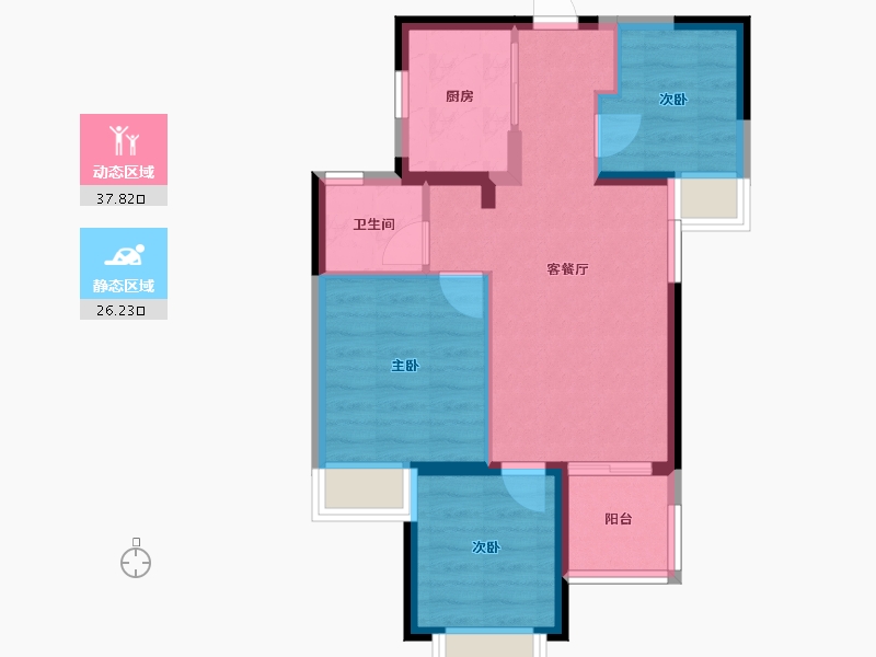 福建省-厦门市-祥平保障房地铁社区二期-56.68-户型库-动静分区