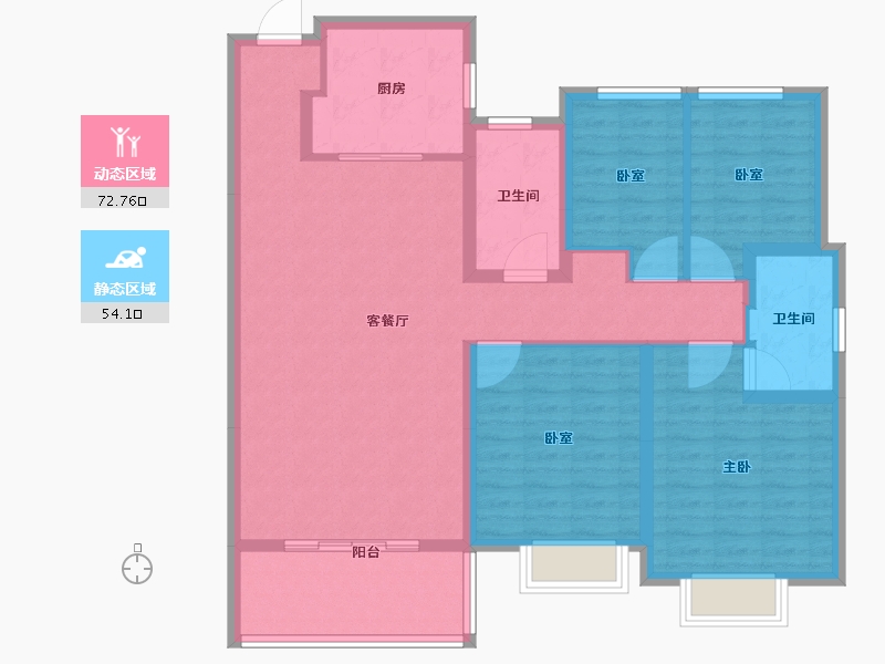 江苏省-无锡市-星合中山玖里-114.01-户型库-动静分区