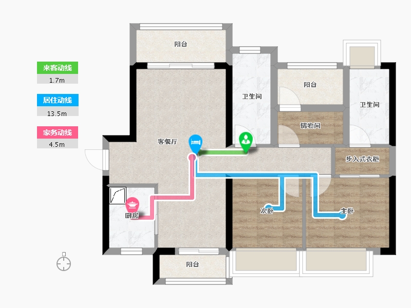 广东省-佛山市-禹州朗廷湾-89.00-户型库-动静线