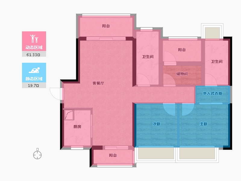 广东省-佛山市-禹州朗廷湾-89.00-户型库-动静分区