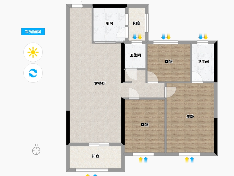 河南省-周口市-天玺湾-96.00-户型库-采光通风