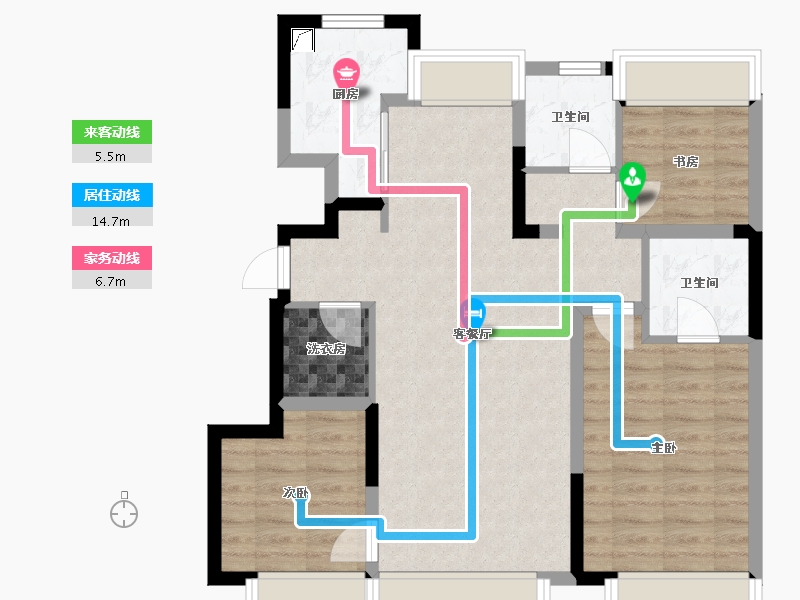 吉林省-长春市-招商学府-80.00-户型库-动静线