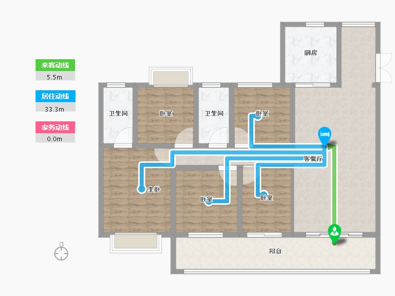 云南省-曲靖市-罗平金花玉湖文旅小镇-139.40-户型库-动静线