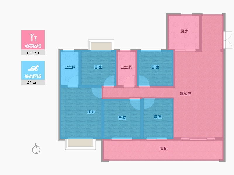 云南省-曲靖市-罗平金花玉湖文旅小镇-139.40-户型库-动静分区