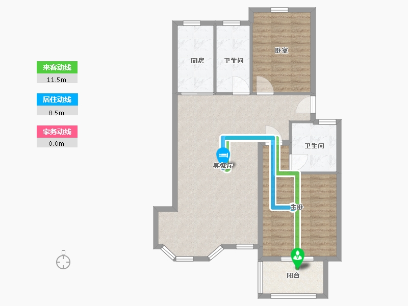 浙江省-湖州市-君悦华府-90.00-户型库-动静线