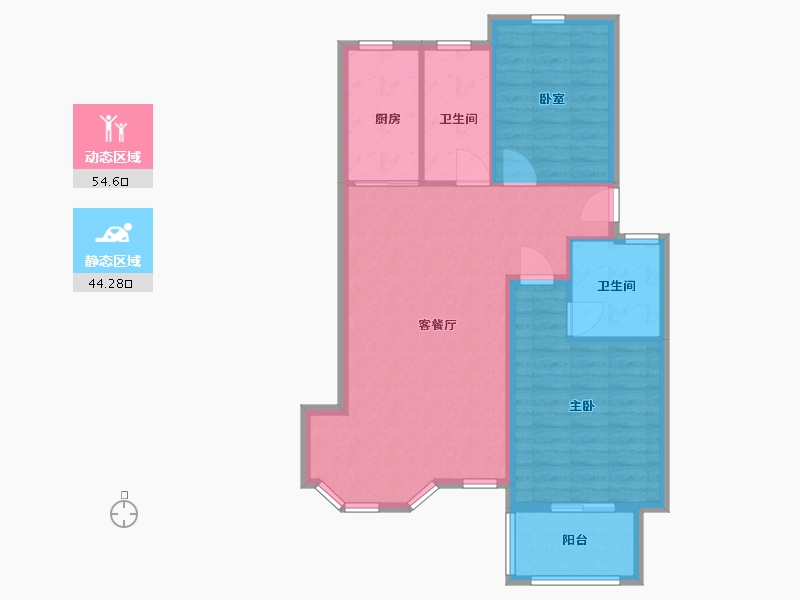 浙江省-湖州市-君悦华府-90.00-户型库-动静分区