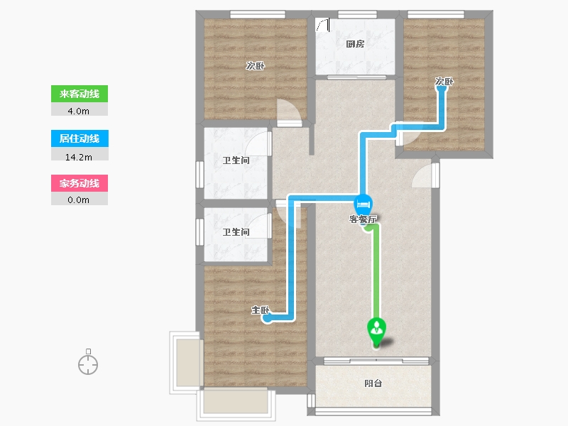 河北省-石家庄市-公园府邸-87.28-户型库-动静线