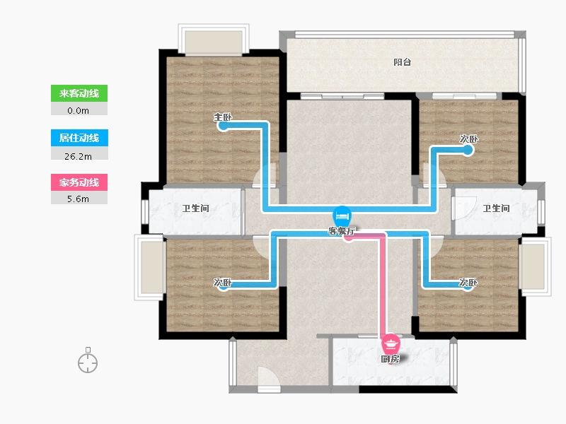 广西壮族自治区-南宁市-德泽苑-130.00-户型库-动静线