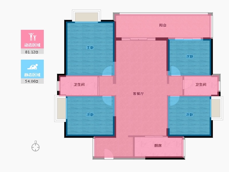 广西壮族自治区-南宁市-德泽苑-130.00-户型库-动静分区