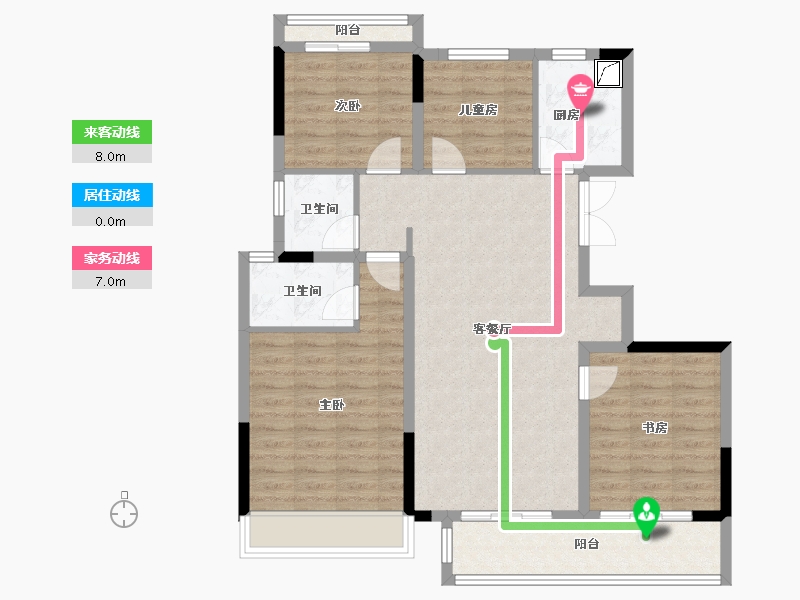 浙江省-台州市-城市之星-100.00-户型库-动静线