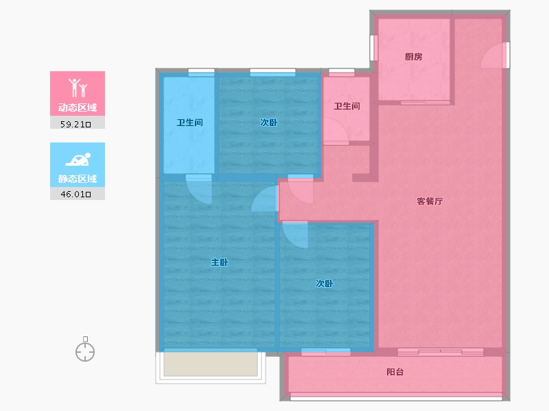 河南省-商丘市-绿地城四区-105.00-户型库-动静分区