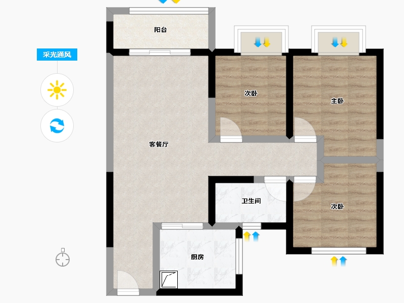 山东省-德州市-保利城-90.00-户型库-采光通风