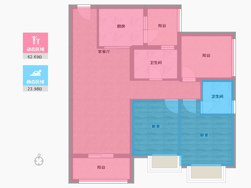 贵州省-贵阳市-中铁逸都国际-90.30-户型库-动静分区