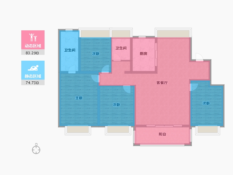 上海-上海市-金地峯汇-143.00-户型库-动静分区