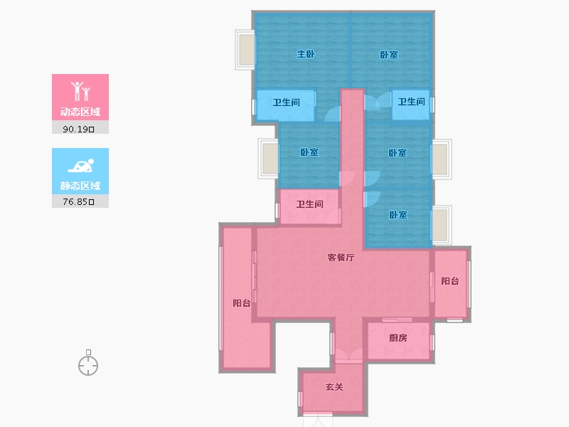 广西壮族自治区-百色市-鸿瑞家园-150.87-户型库-动静分区