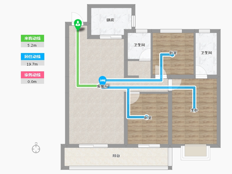 云南省-曲靖市-罗平金花玉湖文旅小镇-86.65-户型库-动静线