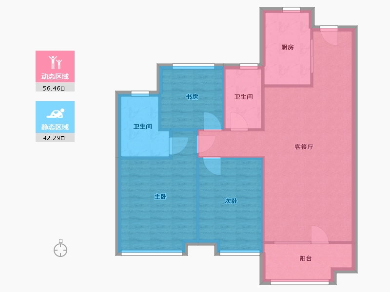 山东省-青岛市-华润云景-90.00-户型库-动静分区