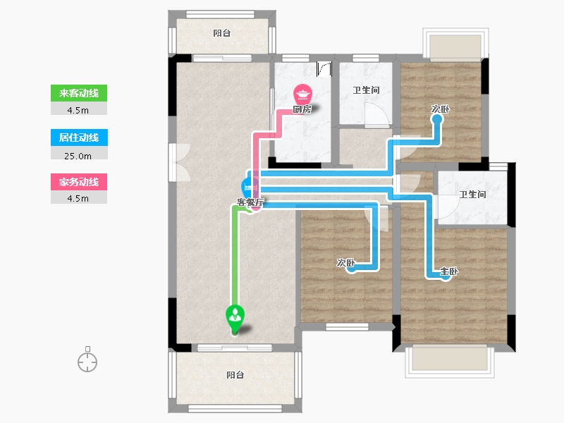 江西省-宜春市-龙山学府-97.00-户型库-动静线