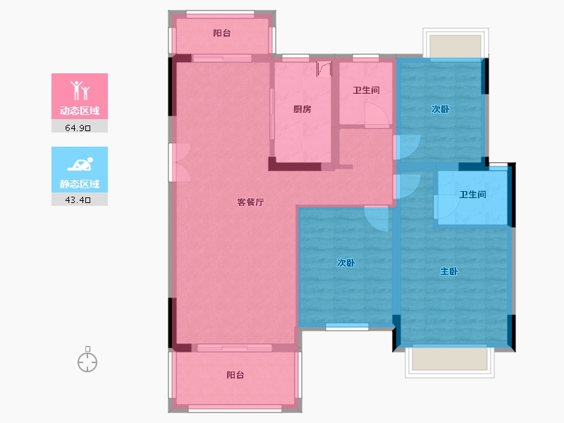 江西省-宜春市-龙山学府-97.00-户型库-动静分区