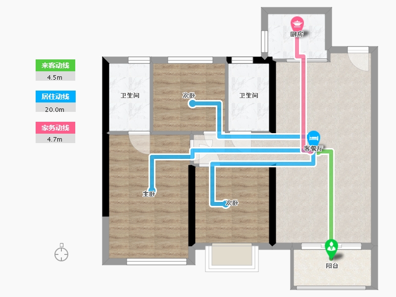 福建省-泉州市-城建水墨芳华-82.83-户型库-动静线