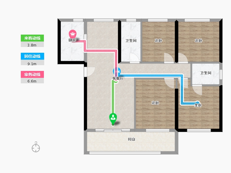 福建省-福州市-璀璨美景-110.00-户型库-动静线