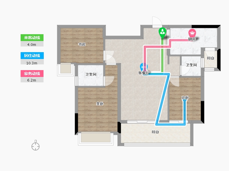 福建省-三明市-博森·翰林城-90.00-户型库-动静线