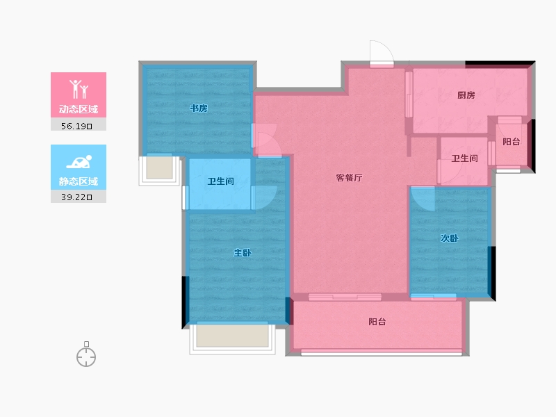 福建省-三明市-博森·翰林城-90.00-户型库-动静分区