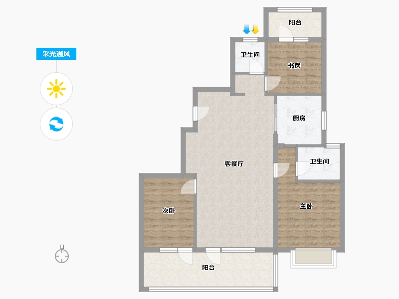 河北省-石家庄市-力高-101.01-户型库-采光通风