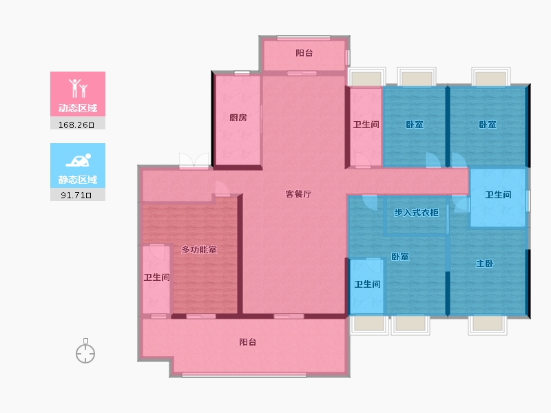 广东省-云浮市-翰林春天-236.00-户型库-动静分区