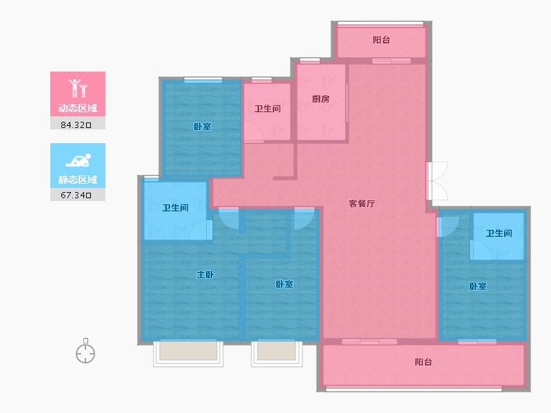 四川省-成都市-中粮保利天府时区-136.17-户型库-动静分区